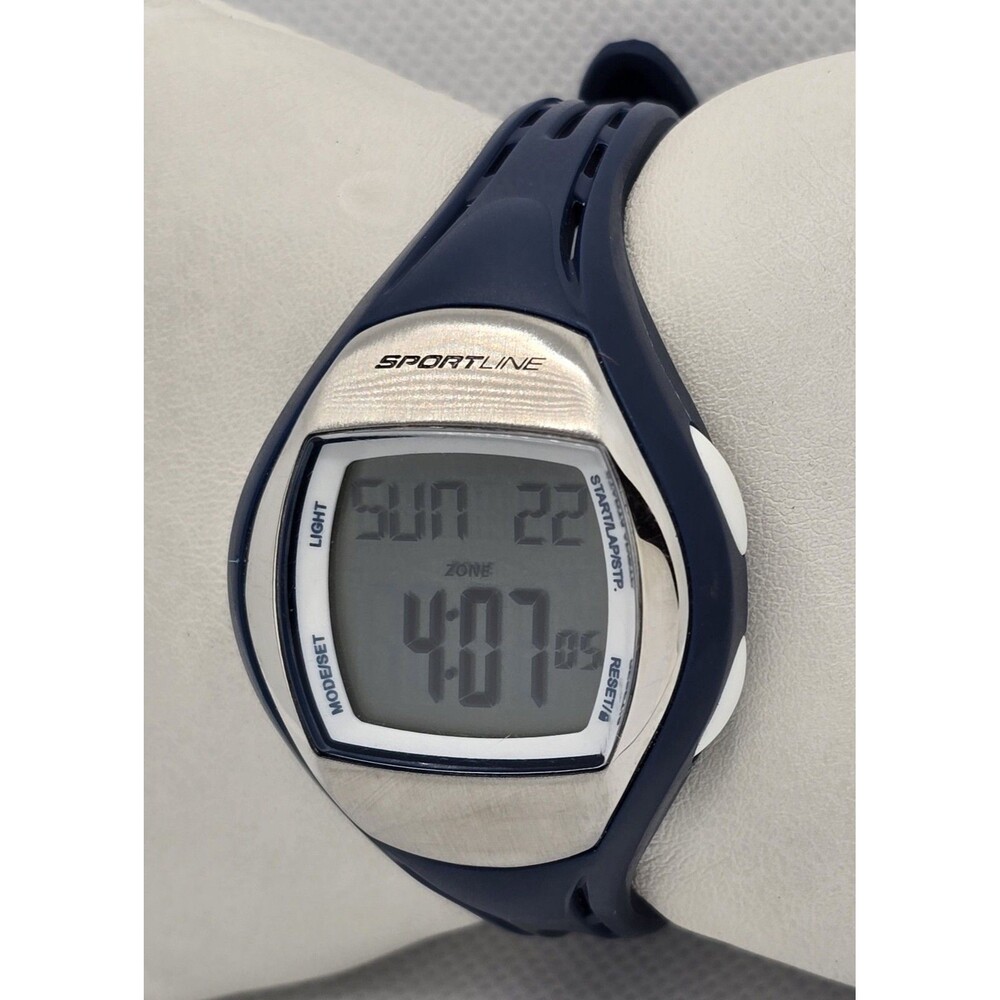 Women's Sportline Duo Oval Blue Dial Heart Rate Monitor Digital Watch 03 - Picture 2 of 8